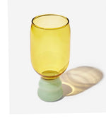 Yellow twirl borosilicate glass by neems