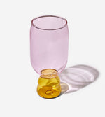 Pink and yellow twirl borosilicate glass by neems