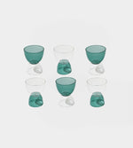 Green Half Bowls - set of 6