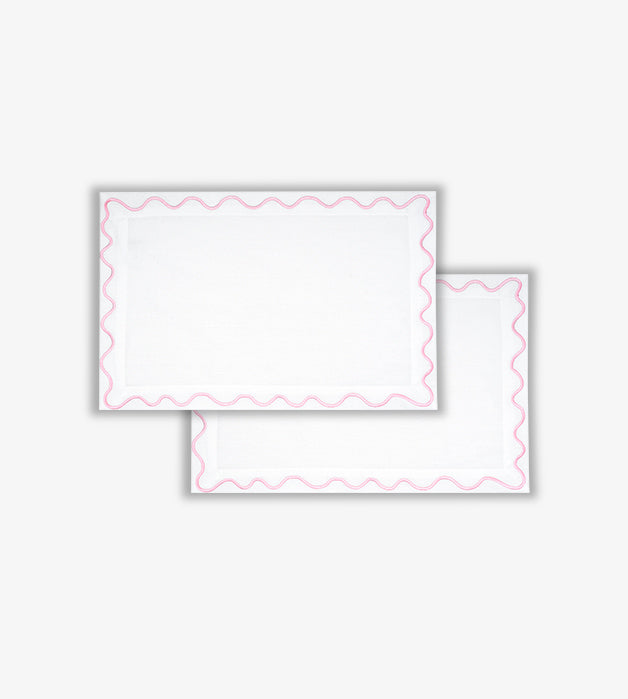 Wavy Edge Placemat – Pink (Set of 2)