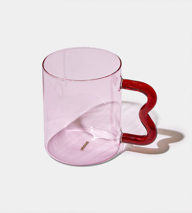 Quirky Glass - Pink & Red