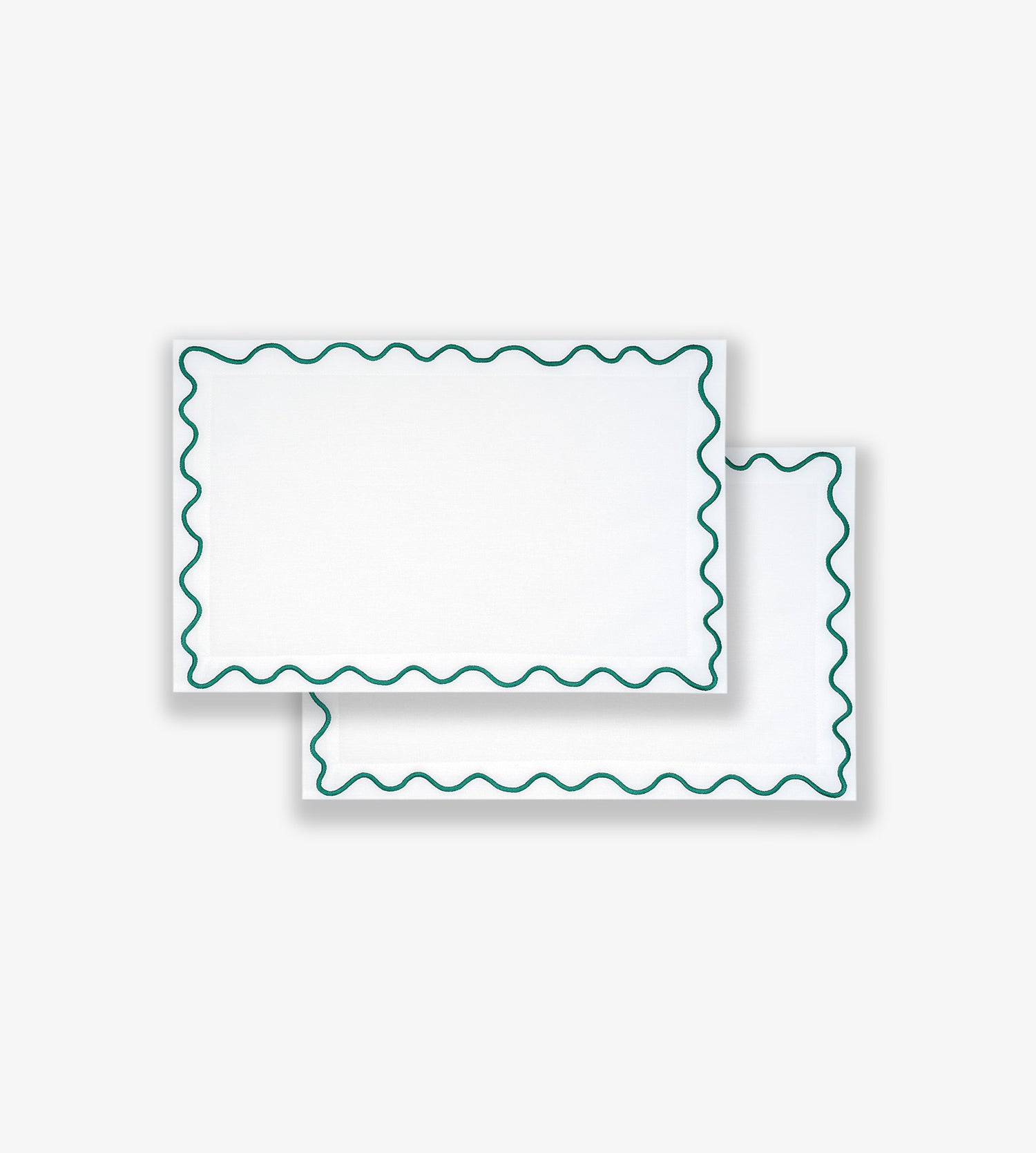 Wavy Edge Placemat – Green (Set of 2)
