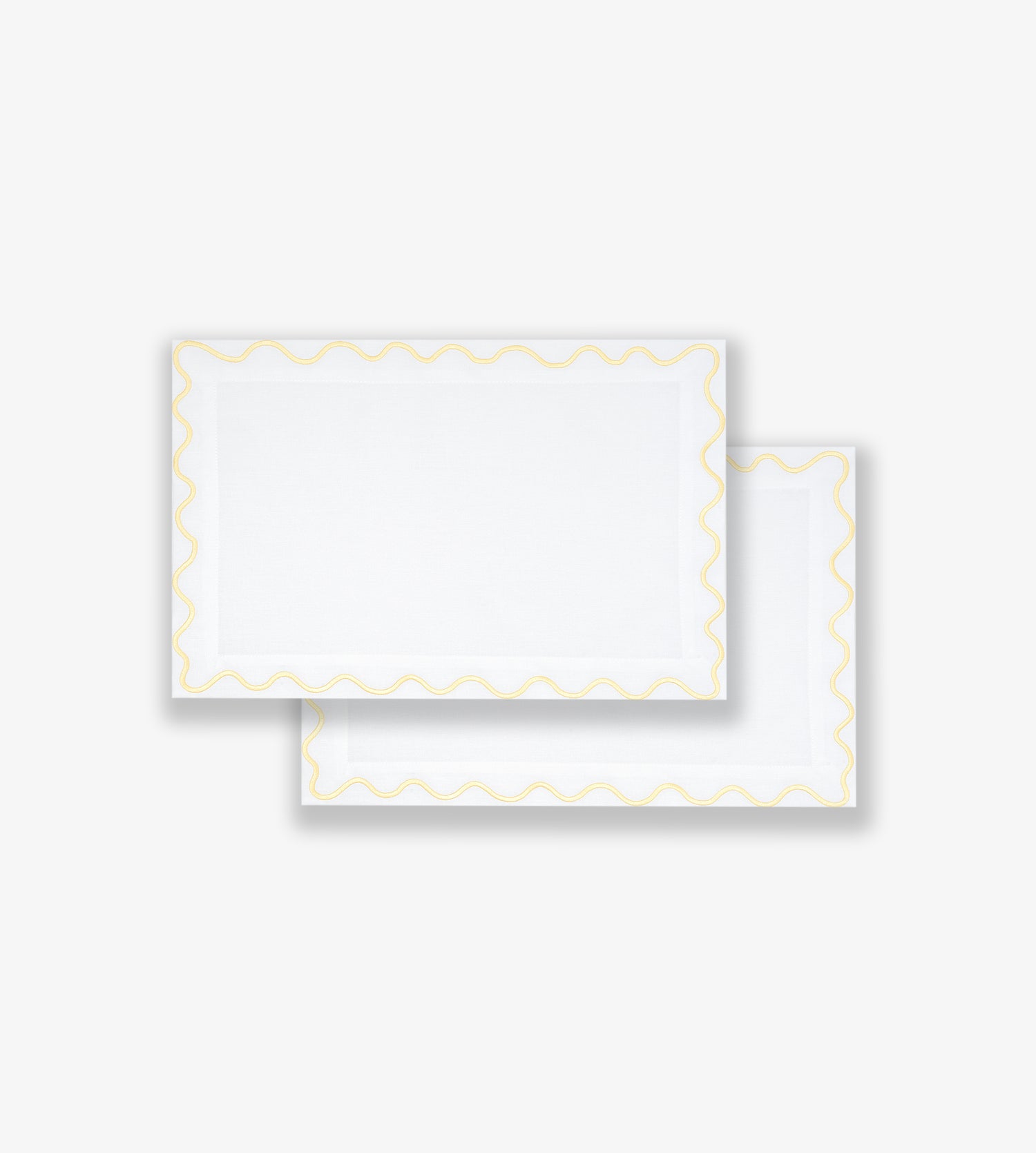 Wavy Edge Placemat – Yellow (Set of 2)