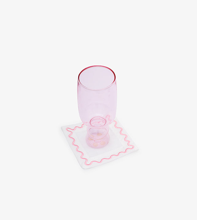 Wavy Edge Coasters – Pink (Set of 2)
