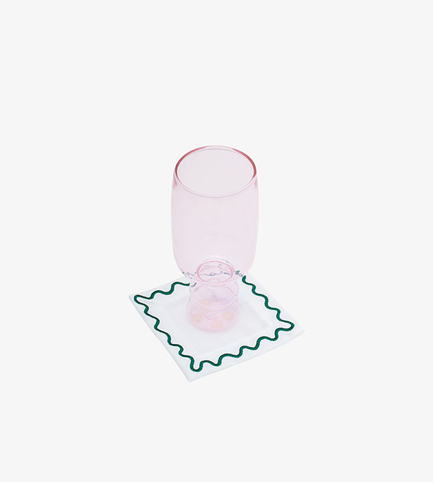 Wavy Edge Coasters – Green (Set of 2)