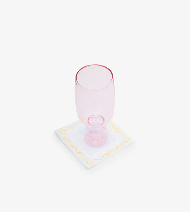 Wavy Edge Coasters – Yellow (Set of 2)