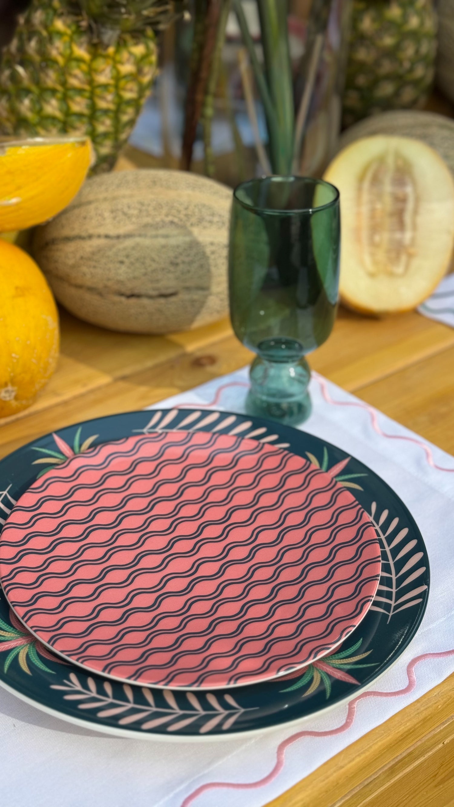 Rosé Wave Dessert Plate - set of 6